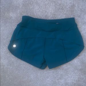 Lululemon Athletica Teal Speed Up Shorts Size 2